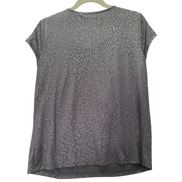 Evan Picone Womens Blouse Black Size PXL Polyester Blend Pullover Short Sleeve - Picture 2 of 12